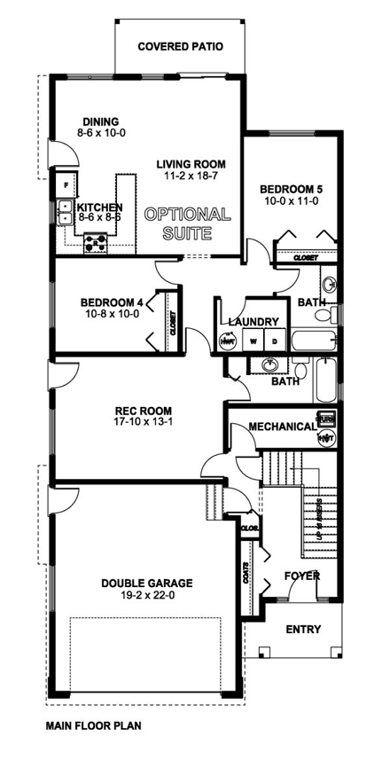 House Plan 90892 First Level Plan