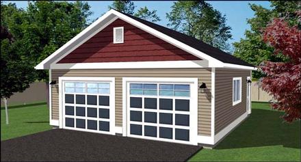 Garage Plan 90893 - 2 Car Garage Elevation