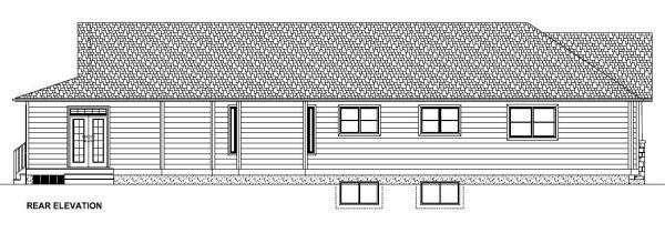 Country Rear Elevation of Plan 90897