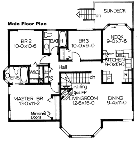 House Plan 90903 First Level Plan