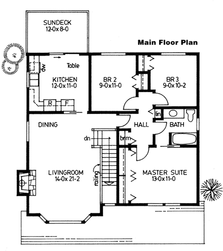 House Plan 90914 First Level Plan