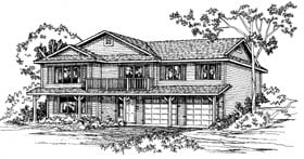 Traditional Elevation of Plan 90922