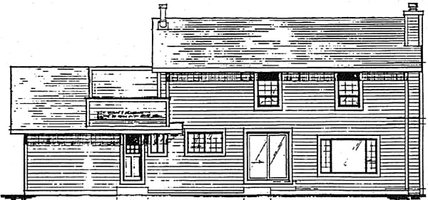  Rear Elevation of Plan 90933