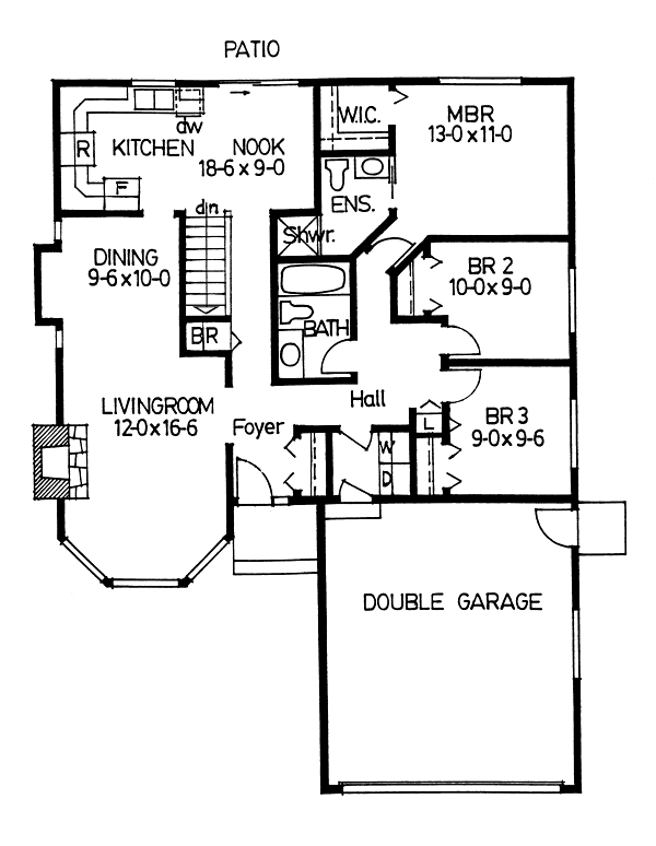 Traditional Victorian Level One of Plan 90937