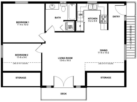 Garage Plan 90941 - 3 Car Garage Apartment Second Level Plan