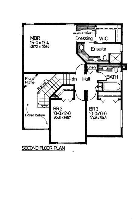 House Plan 90942 Second Level Plan