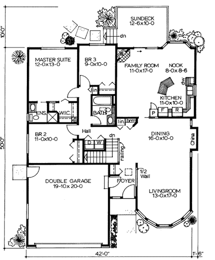 House Plan 90953 First Level Plan
