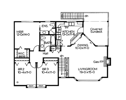 House Plan 90971 First Level Plan