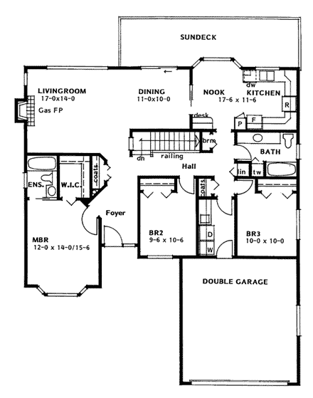 House Plan 90978 First Level Plan