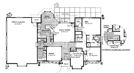 House Plan 90986 First Level Plan