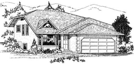 Contemporary Elevation of Plan 90989