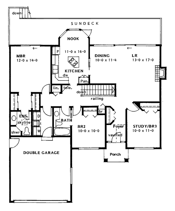 Southwest Level One of Plan 90990