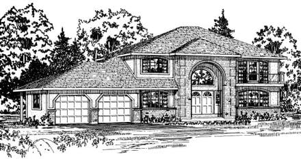 European Elevation of Plan 90997