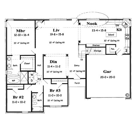 House Plan 91103 First Level Plan