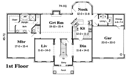 House Plan 91110 First Level Plan