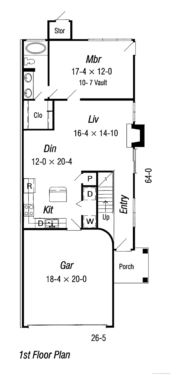 Country Narrow Lot Level One of Plan 91114