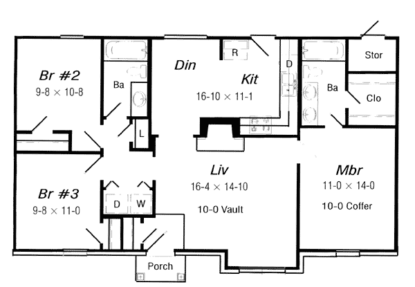 Colonial European Level One of Plan 91151