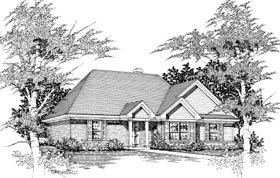 Colonial European Elevation of Plan 91151