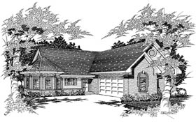 Ranch Elevation of Plan 91162