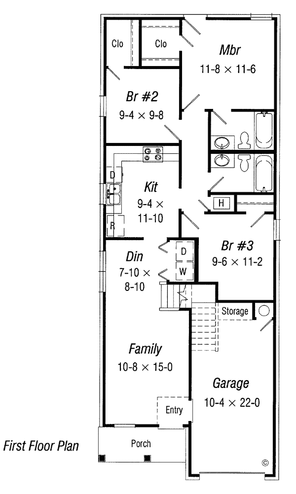 Country Narrow Lot Level One of Plan 91171