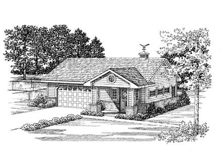 Garage Plan 91248 - 2 Car Garage Apartment Elevation