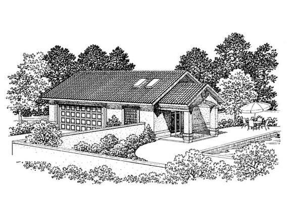 Garage Plan 91255 - 2 Car Garage Apartment Elevation