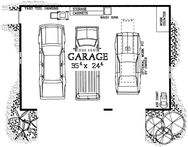 Garage Plan 91268 - 3 Car Garage Apartment Level One