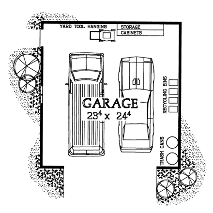 Garage Plan 91272 - 2 Car Garage First Level Plan