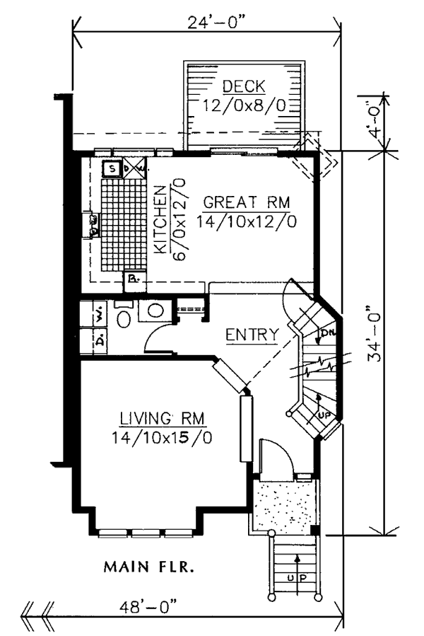 Country Craftsman Level One of Plan 91321