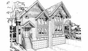 Country Craftsman Elevation of Plan 91321