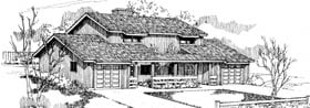 Ranch Elevation of Plan 91325