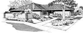 Ranch Elevation of Plan 91332