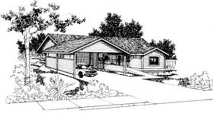 Ranch Elevation of Plan 91341