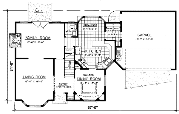 Contemporary Country Level One of Plan 91353