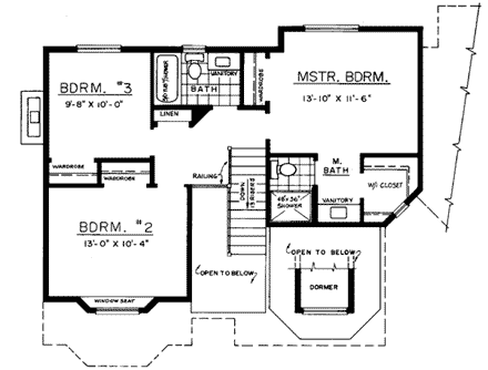 House Plan 91353 Second Level Plan