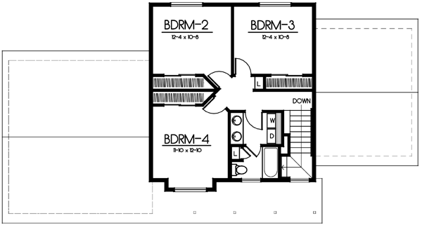 Country Farmhouse Southern Traditional Level Two of Plan 91609