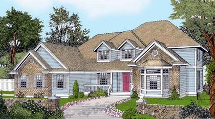 Country Traditional Elevation of Plan 91625