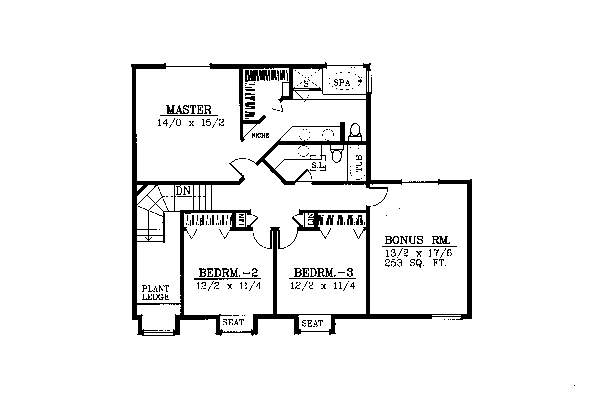 Country Farmhouse Level Two of Plan 91626