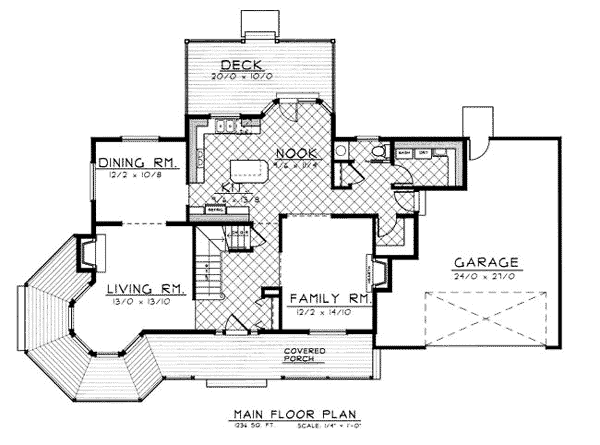 Country Farmhouse Victorian Level One of Plan 91629