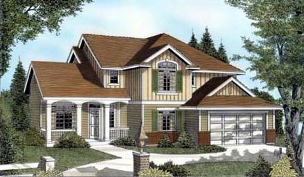 Country Craftsman Traditional Elevation of Plan 91630