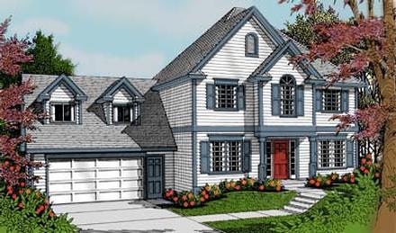 Colonial Traditional Elevation of Plan 91633