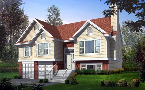 Plan 91635 | Traditional Style with 3 Bed, 2 Bath, 2 Car Garage