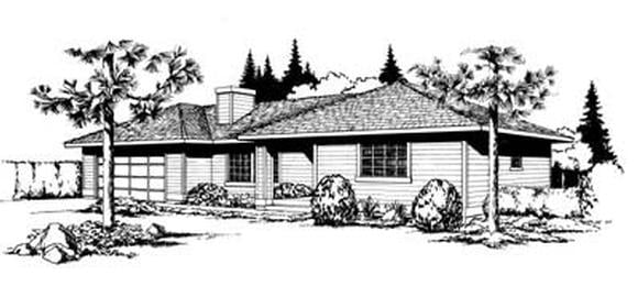 House Plan 91642 Elevation