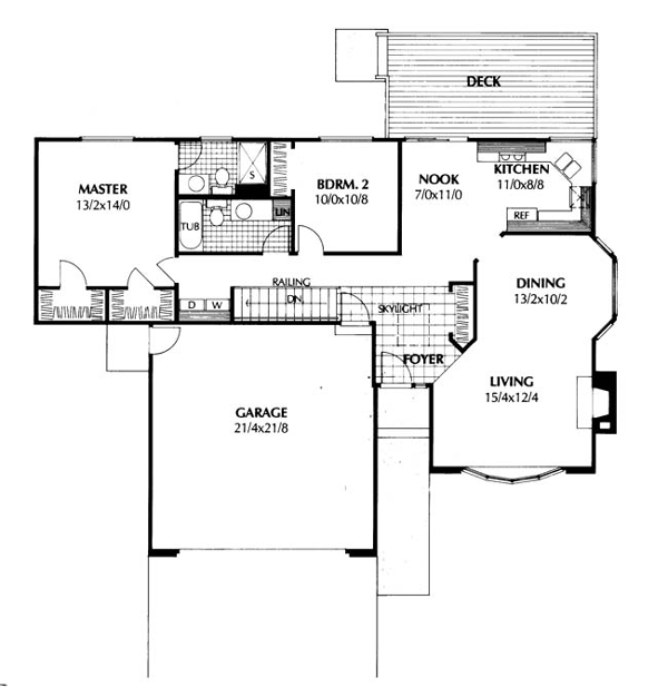 Contemporary One-Story Level One of Plan 91647