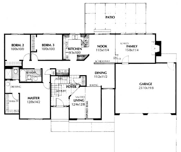 Contemporary One-Story Level One of Plan 91653