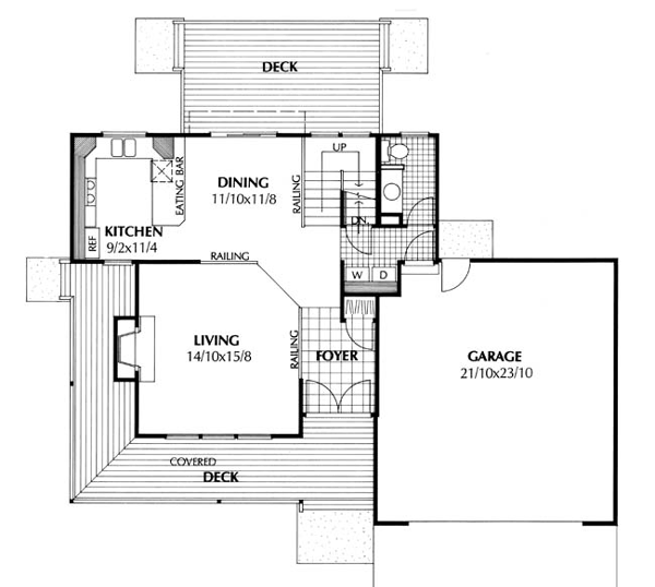 Contemporary Level One of Plan 91660