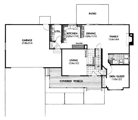 House Plan 91662 First Level Plan