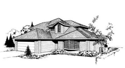 Southwest Traditional Elevation of Plan 91663