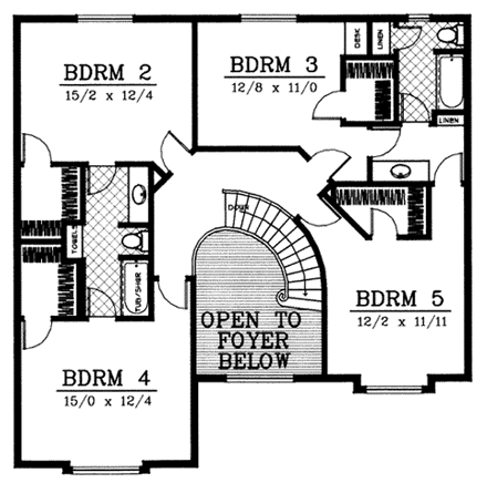 House Plan 91669 Second Level Plan