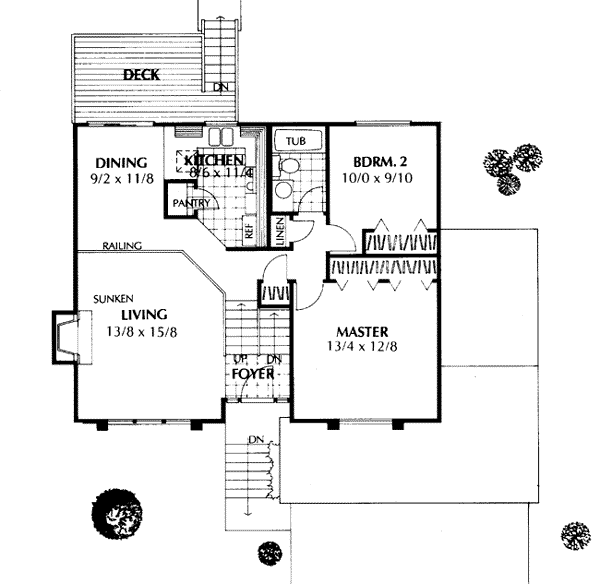 Contemporary Traditional Level One of Plan 91672